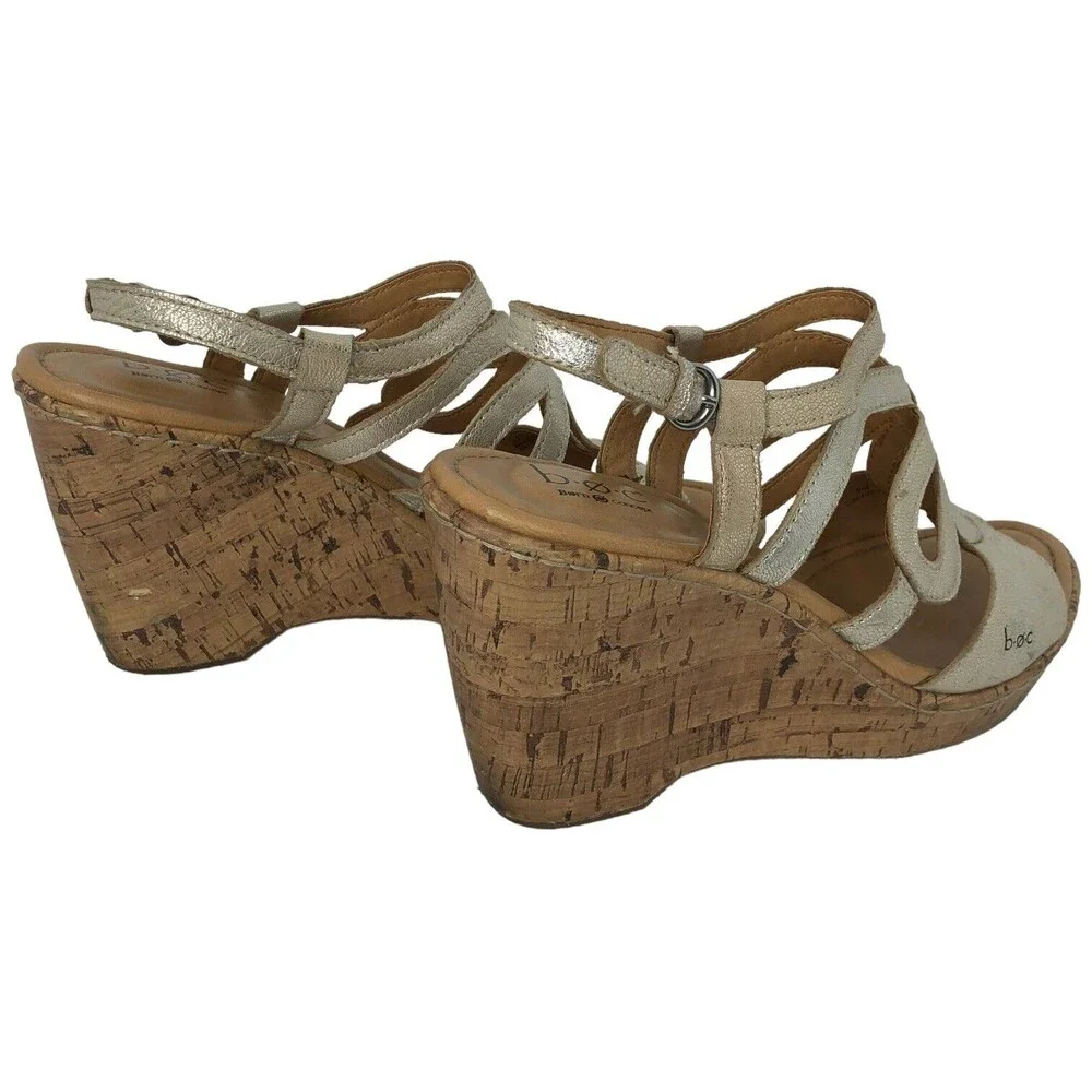 BORN Wynda Womens Sandals Leather Gold Size 9 M Ankle‎ Strap